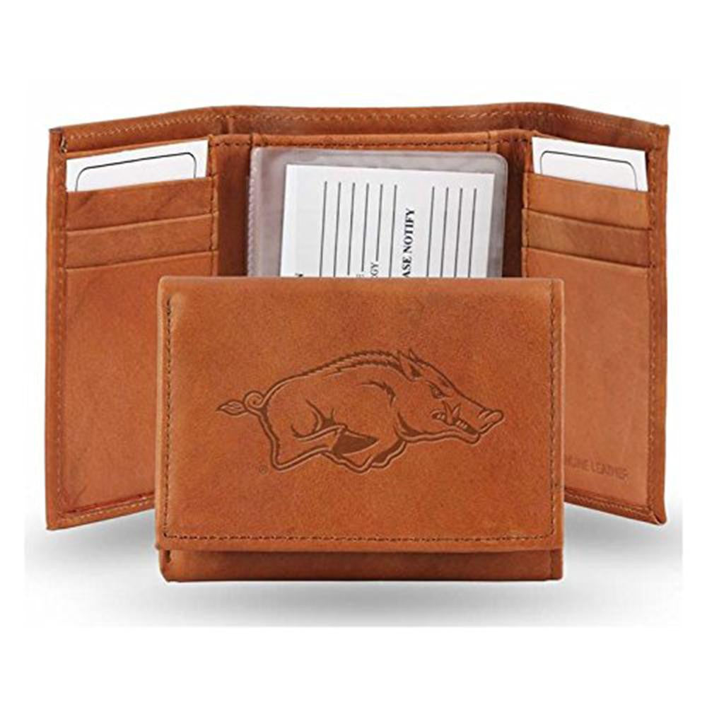 Arkansas Razorbacks Ncaa Manmade Leather Tri-fold