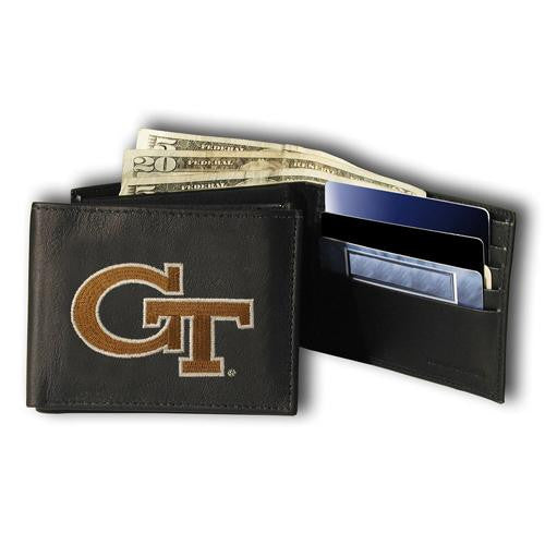 Georgia Tech Yellowjackets Ncaa Embroidered Billfold Wallet