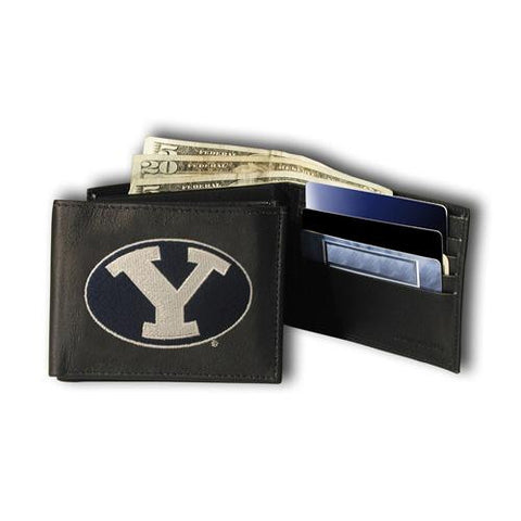 Brigham Young Cougars Ncaa Embroidered Billfold Wallet