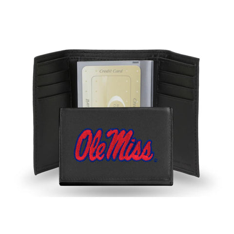 Mississippi Rebels Ncaa Embroidered Trifold Wallet