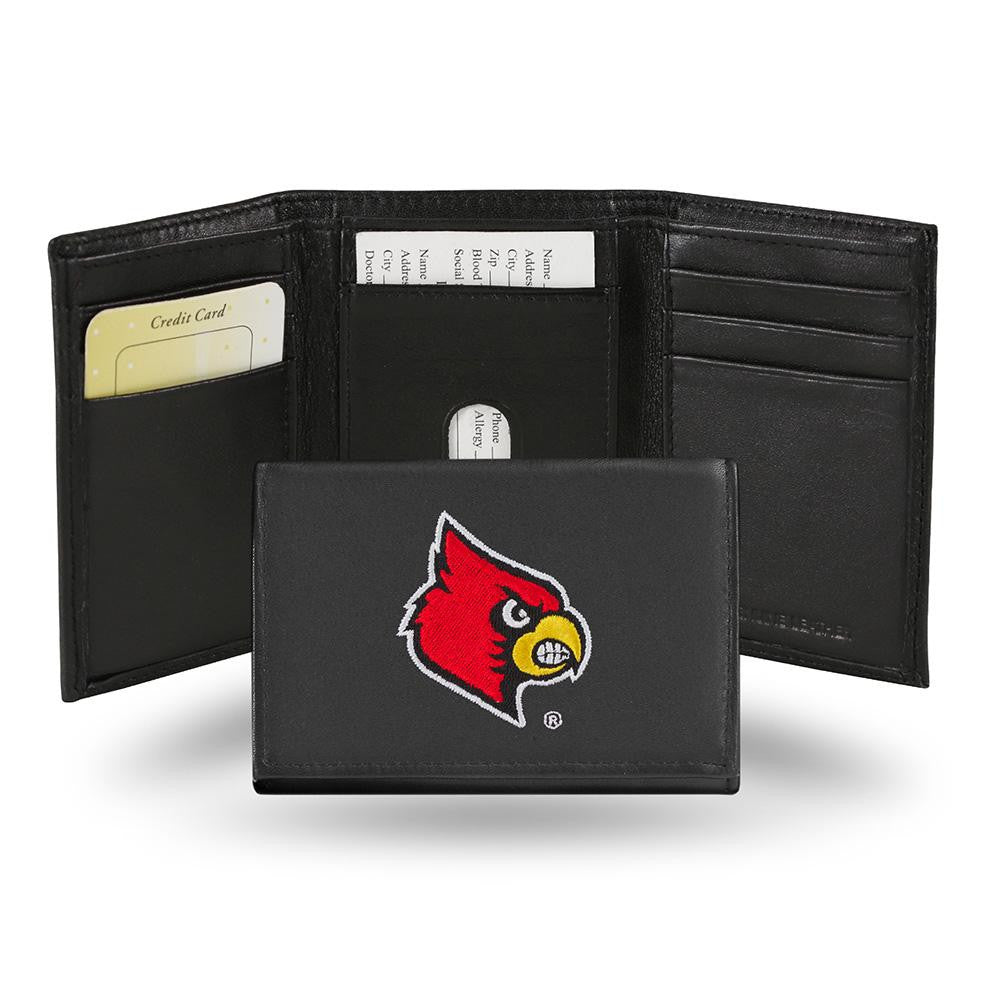 Louisville Cardinals  Embroidered Trifold Wallet