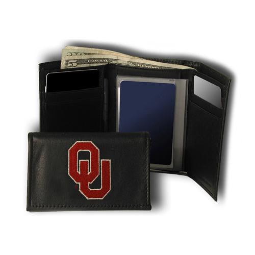 Oklahoma Sooners Ncaa Embroidered Trifold Wallet