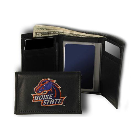 Boise State Broncos Ncaa Embroidered Trifold Wallet