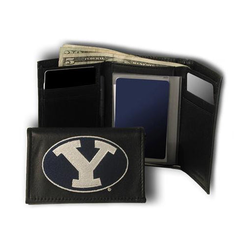 Brigham Young Cougars Ncaa Embroidered Trifold Wallet