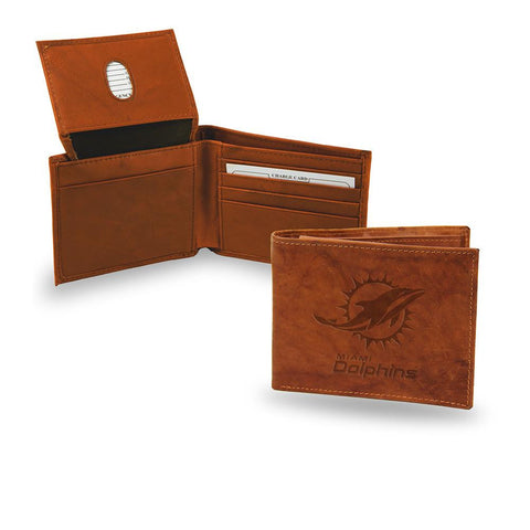 Miami Dolphins  Embossed Leather Billfold