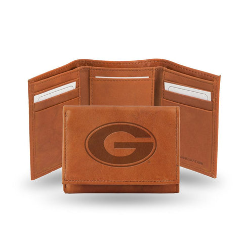 Georgia Bulldogs  Tri-fold Wallet (pecan Cowhide)