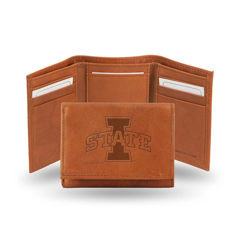 Iowa State Cyclones  Tri-fold Wallet (pecan Cowhide)