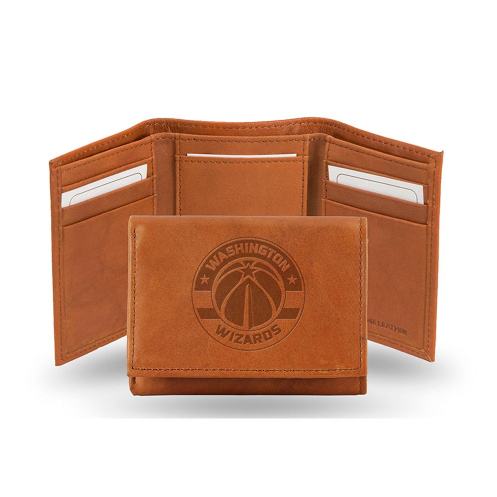 Washington Wizards Nba Tri-fold Wallet (pecan Cowhide)