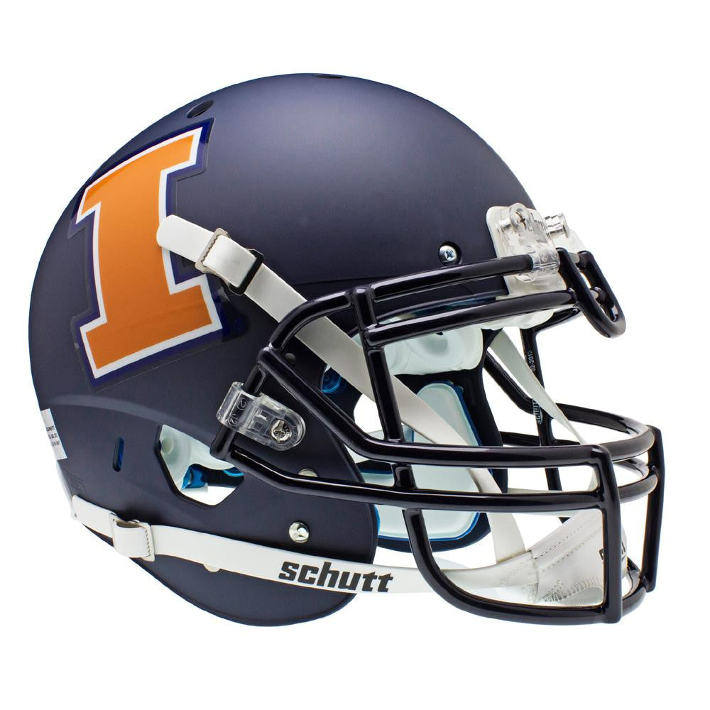 Illinois Fighting Illini Ncaa Authentic Air Xp Full Size Helmet (alternate Navy 1)