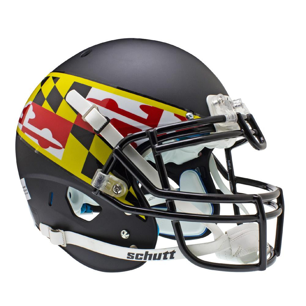 Maryland Terps Ncaa Authentic Air Xp Full Size Helmet (alternate Black 2)