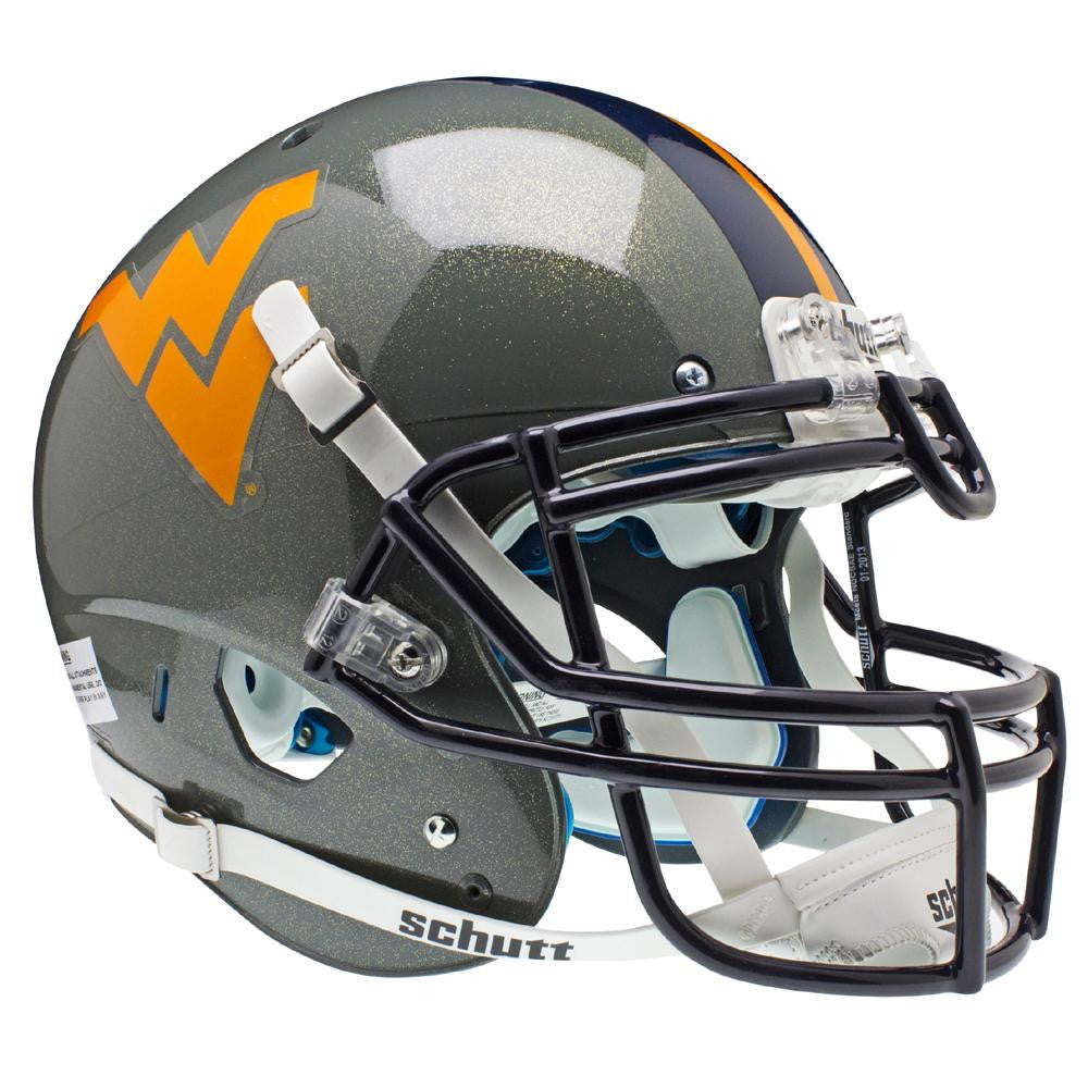 West Virginia Mountaineers Ncaa Authentic Air Xp Full Size Helmet (alternate Gray 1)