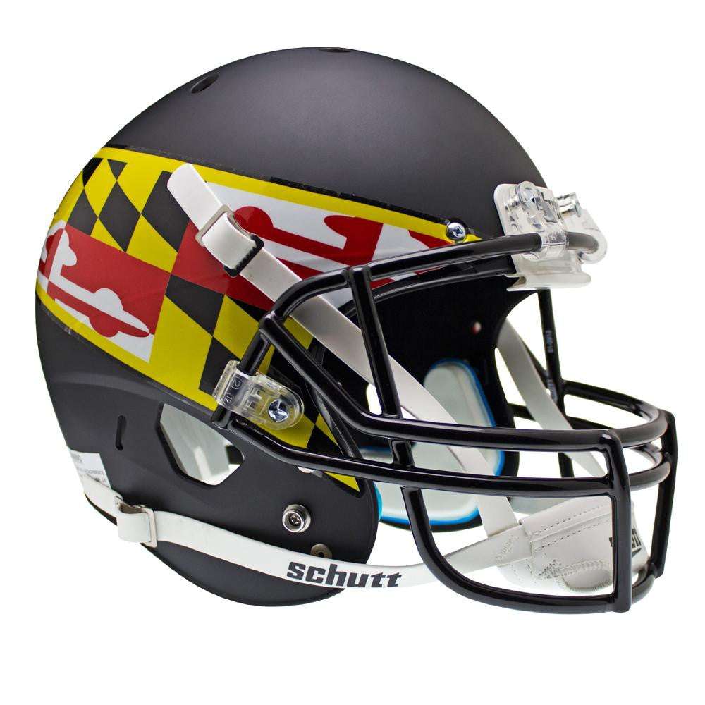 Maryland Terps Ncaa Replica Air Xp Full Size Helmet (alternate Black 2)