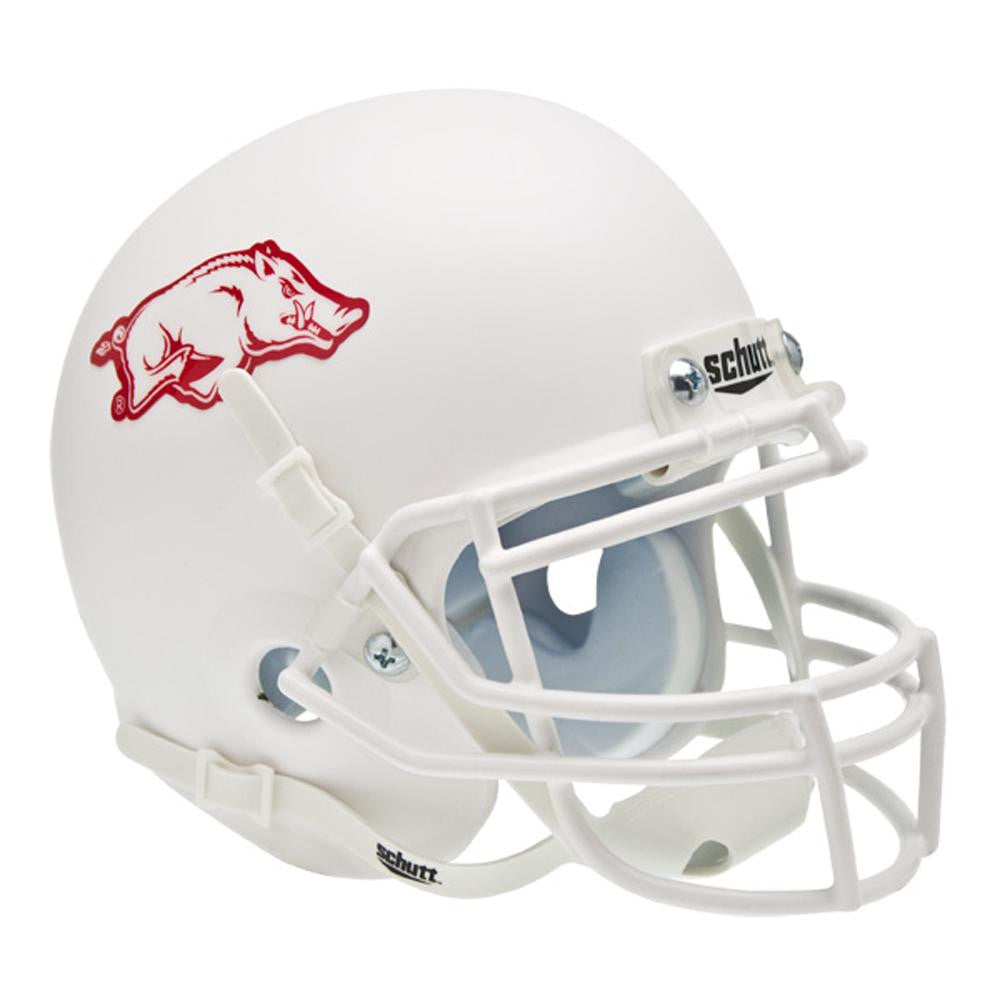 Arkansas Razorbacks Ncaa Authentic Mini 1-4 Size Helmet (alternate White 1)