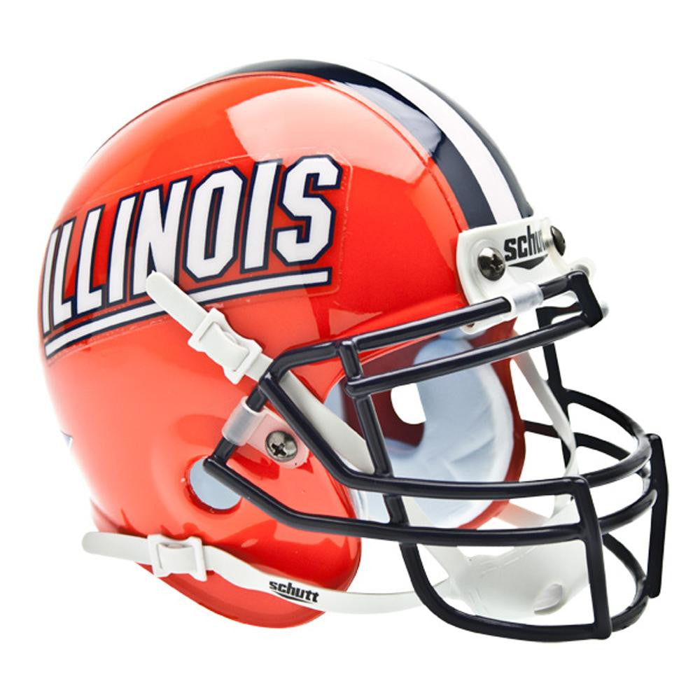 Illinois Fighting Illini Ncaa Authentic Mini 1-4 Size Helmet