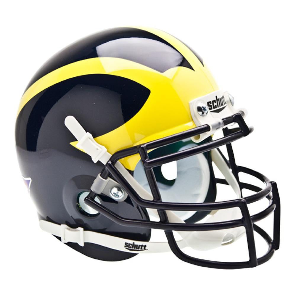 Michigan Wolverines Ncaa Authentic Mini 1-4 Size Helmet