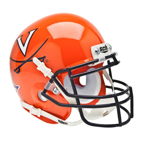 Virginia Cavaliers Ncaa Authentic Mini 1-4 Size Helmet (alternate Orange 1)