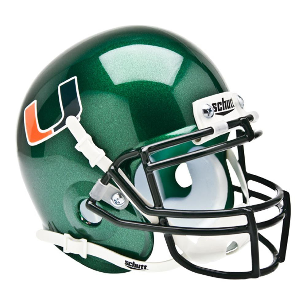 Miami Hurricanes Ncaa Authentic Mini 1-4 Size Helmet (alternate 1)