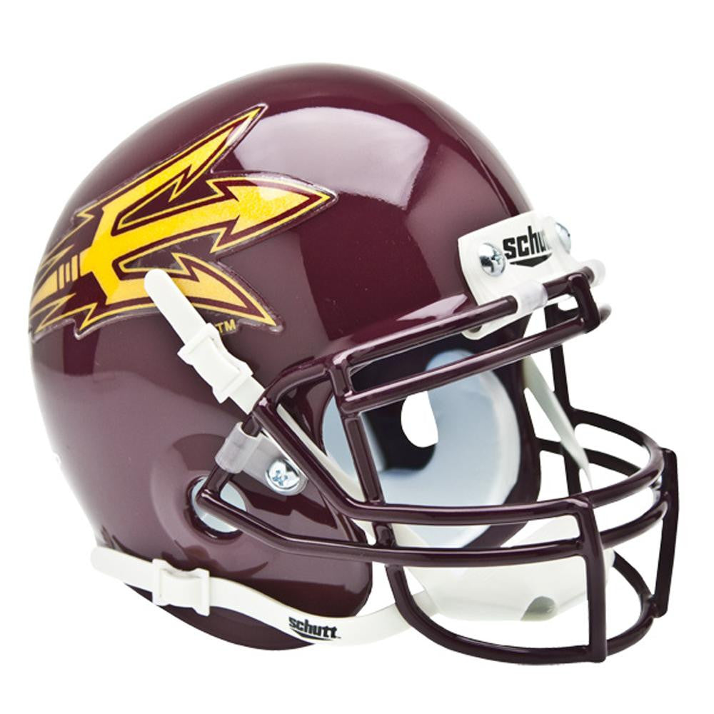 Arizona State Sun Devils Ncaa Authentic Mini 1-4 Size Helmet (alternate Maroon 3)