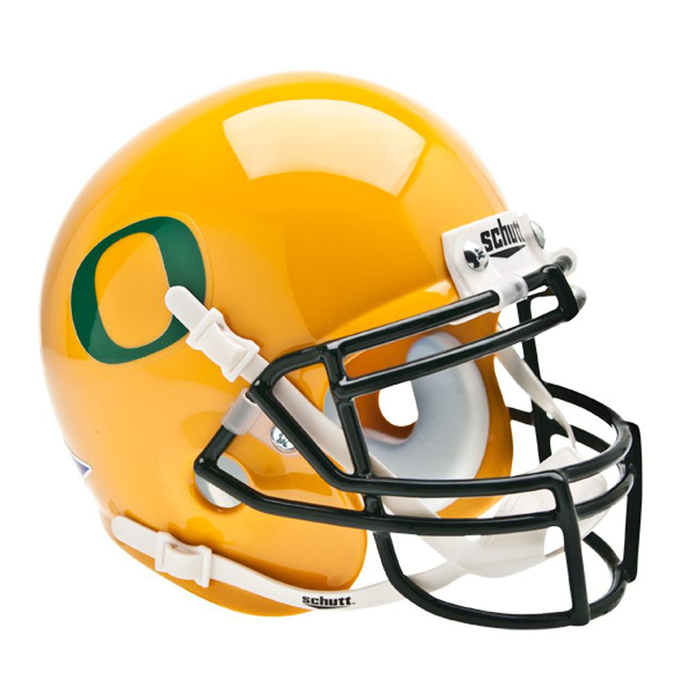 Oregon Ducks Ncaa Authentic Mini 1-4 Size Helmet (alternate Gold W-gd Decal 2)