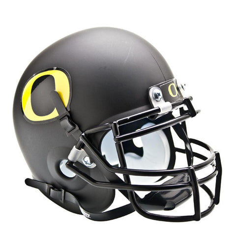 Oregon Ducks Ncaa Authentic Mini 1-4 Size Helmet (alternate Black W- Gd Decal 3)