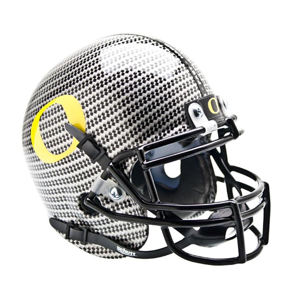 Oregon Ducks Ncaa Authentic Mini 1-4 Size Helmet (alternate Carbon Fiber 4)