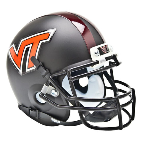 Virginia Tech Hokies Ncaa Authentic Mini 1-4 Size Helmet (alternate Black 1)