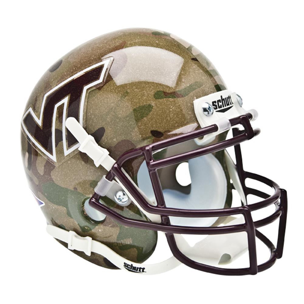 Virginia Tech Hokies Ncaa Authentic Mini 1-4 Size Helmet (alternate Camo 5)