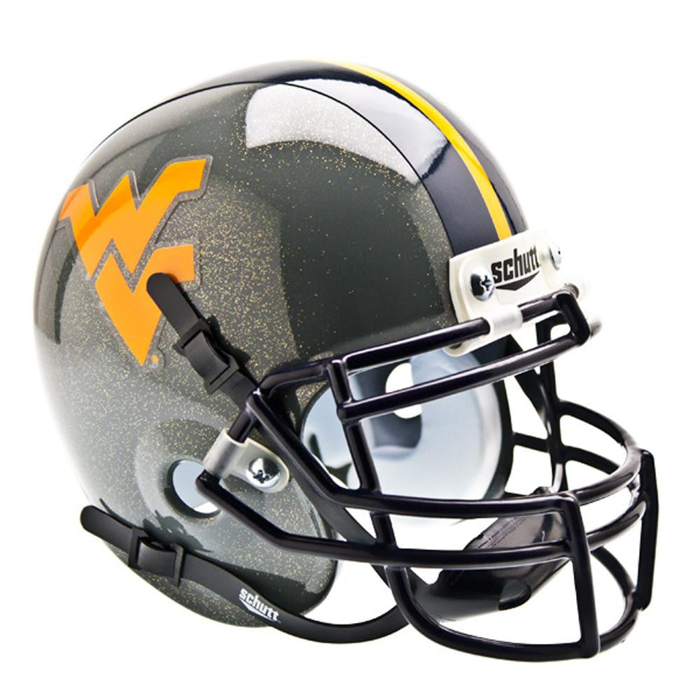 West Virginia Mountaineers Ncaa Authentic Mini 1-4 Size Helmet (alternate Gray 1)