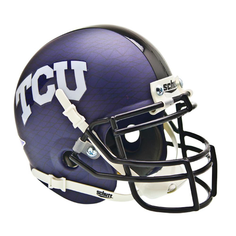 Texas Christian Horned Frogs Ncaa Authentic Mini 1-4 Size Helmet (alternate Matte W-at Crosshatch 2)