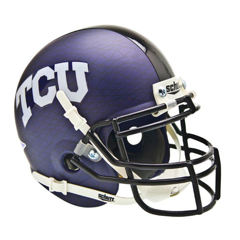 Texas Christian Horned Frogs Ncaa Authentic Mini 1-4 Size Helmet (alternate Matte W-at Crosshatch 2)