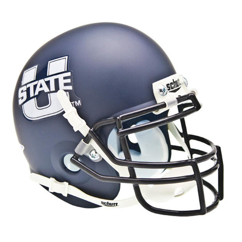 Utah State Aggies Ncaa Authentic Mini 1-4 Size Helmet (alternate Navy 1)