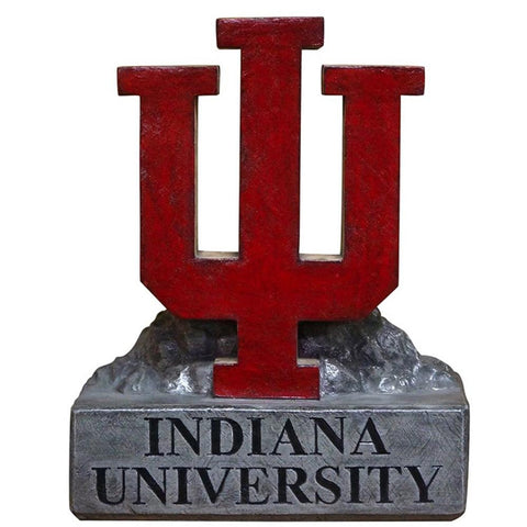 Indiana Hoosiers Ncaa "iu Trident Logo" College Mascot 18in Full Color Statue
