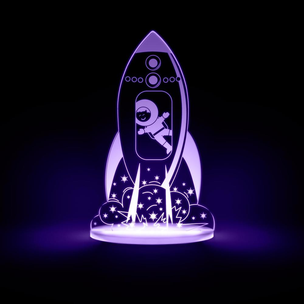 Rocket Multicolored Led Night Light