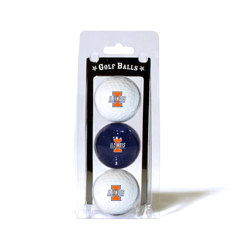 Illinois Fighting Illini Ncaa 3 Ball Pack