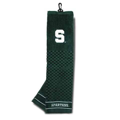 Michigan State Spartans Ncaa Embroidered Tri-fold Towel