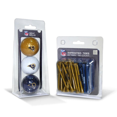 St. Louis Rams NFL 3 Ball Pack and 50 Tee Pack