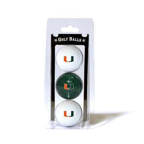 Miami Hurricanes Ncaa 3 Ball Pack