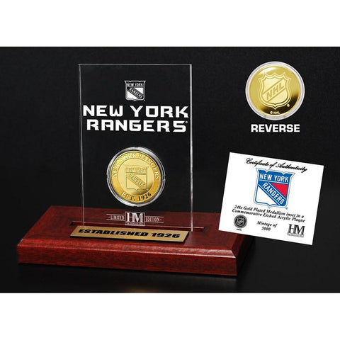 New York Rangers Etched Acrylic Desktop