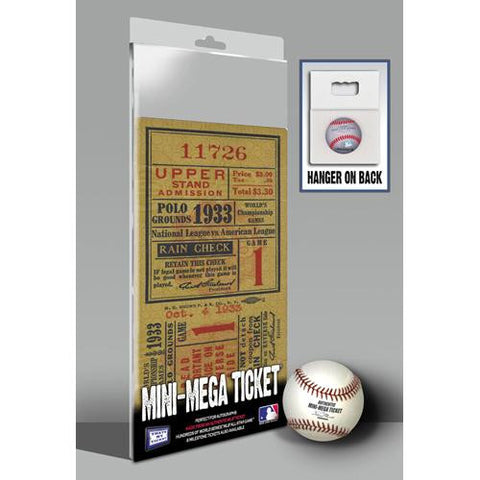 1933 World Series Mini-Mega Ticket - New York Giants