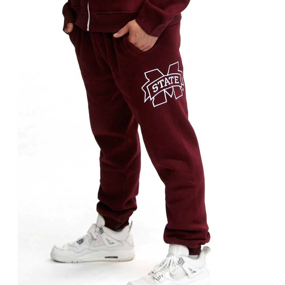 Mississippi State Bulldogs Ncaa Mens Jogger Pant (maroon) (small)