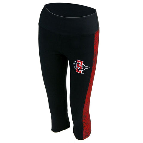 San Diego State Aztecs Ncaa Womens Yoga Pant (aztec Calendar) (black) (small)