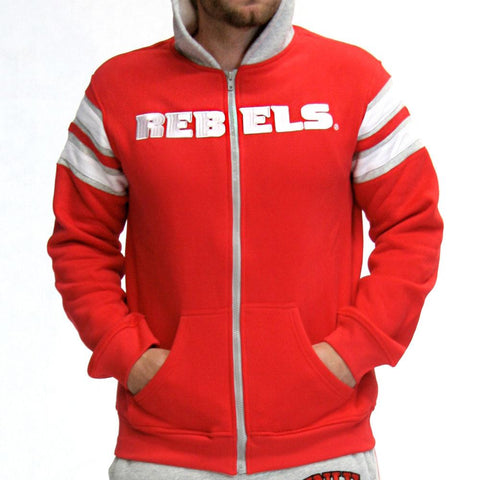 Unlv Runnin Rebels Ncaa Mens Full-zip Hoddie (red)