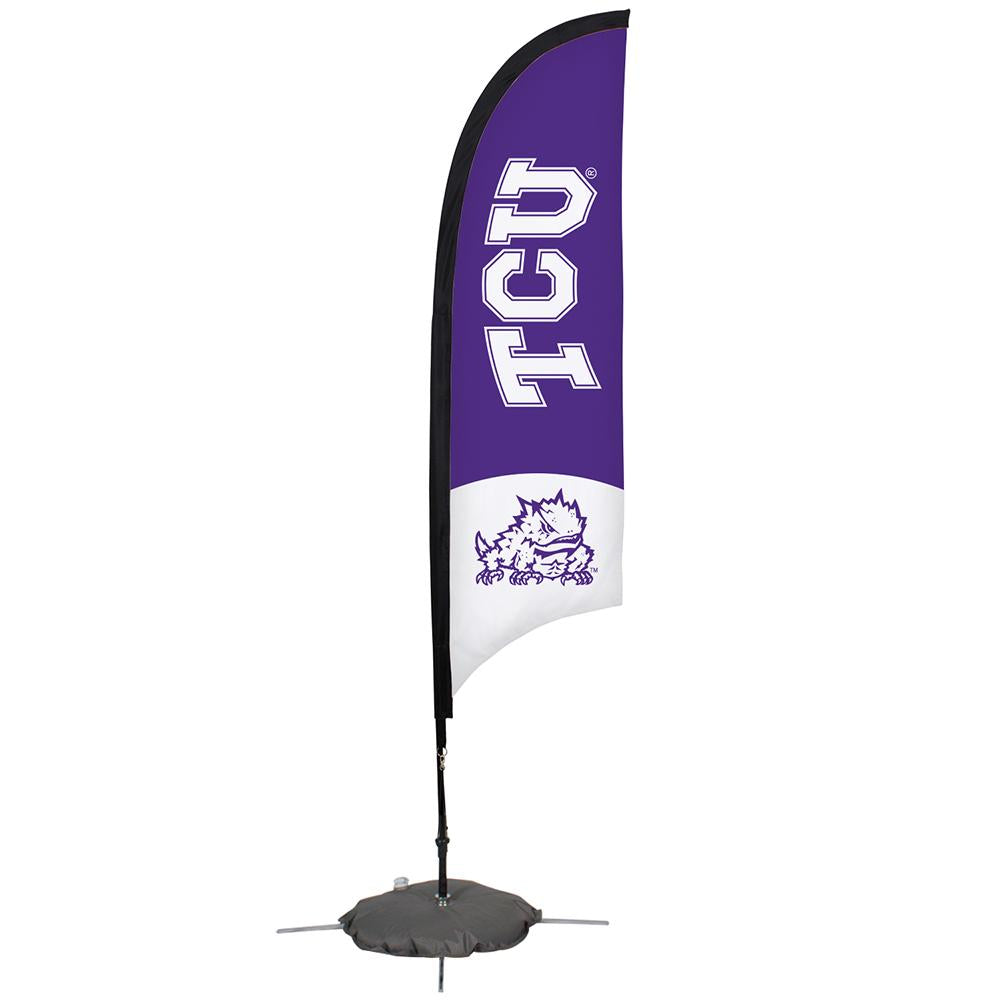 Texas Christian Horned Frogs Ncaa 7 Foot Razor Sail Sign