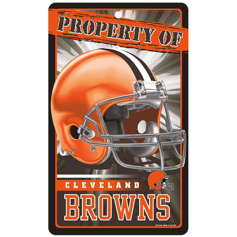 Cleveland Browns NFL Property Of Plastic Sign (7.25in x 12in)