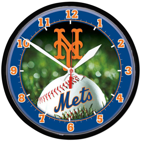 New York Mets MLB Round Wall Clock