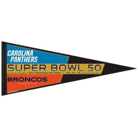 Super Bowl 50 Dueling NFL Classic Pennant (12in x 30in)