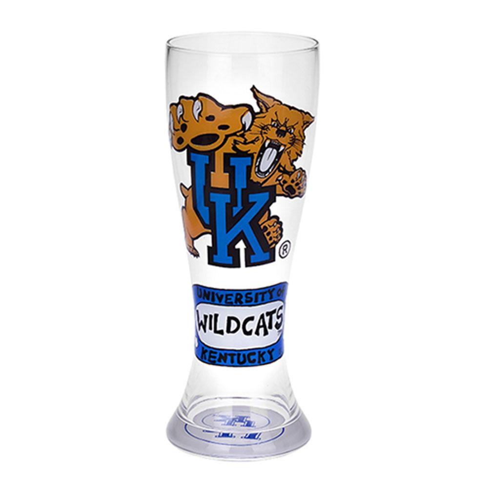 Kentucky Wildcats Ncaa Pair Of Hand Painted 22oz. Pilsner Glass (set Of 2)