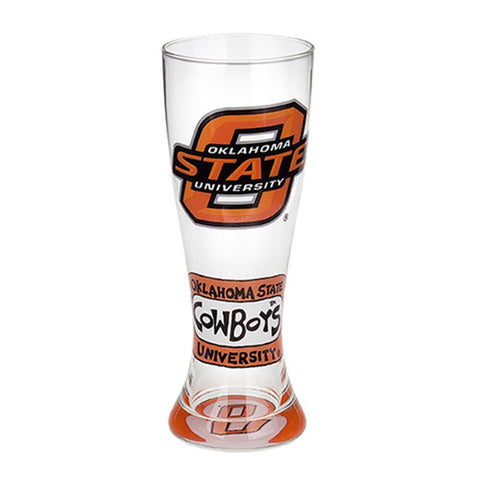 Oklahoma State Cowboys Ncaa Pair Of Hand Painted 22oz. Pilsner Glass (set Of 2)