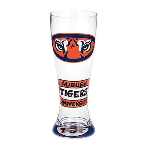 Auburn Tigers Ncaa Pair Of Hand Painted 22oz. Pilsner Glass (set Of 2)