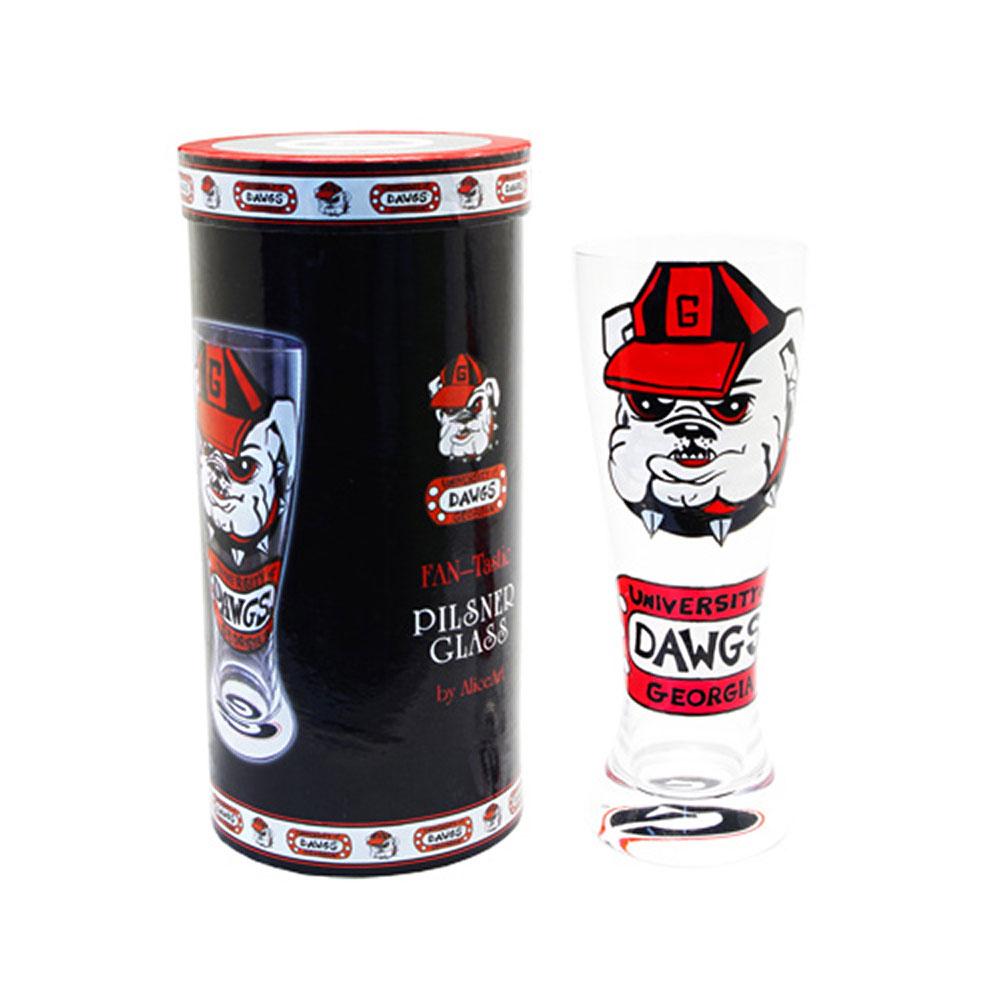 Georgia Bulldogs Ncaa Pair Of Hand Painted 22oz. Pilsner Glass (set Of 2)